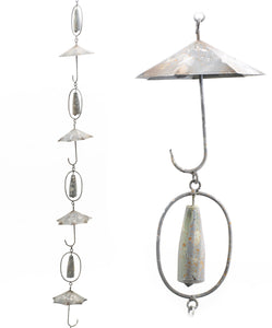 Garden Decor, METAL RAIN CHAIN UMBRELLA 4.5x73 IN