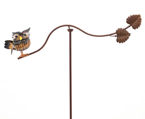 Garden Balancer, Metal Owl Balancer Stake 26.75X45.75 In