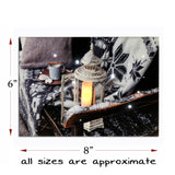 Table-top canvas picture with LED & optical fiber Christmas gift