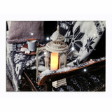 Table-top canvas picture with LED & optical fiber Christmas gift