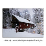 Table-top canvas picture with optical fiber lights，best  Christmas gift