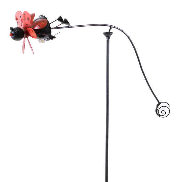 Garden Balancer, Loren The Lady Bug Balancer/Spinner 12.2X20.9X24.4 In