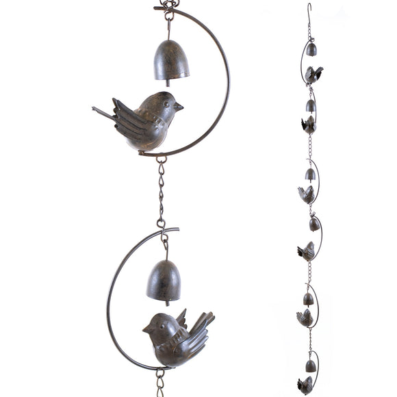 Garden Decor, BERTA THE BIRD RAIN CHAIN 1.5x4.3x58.8IN