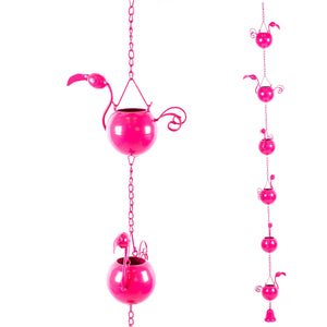 Garden Decor, PHILLIP THE FLAMINGO RAIN CHAIN 1.5x7.3x64.8 IN