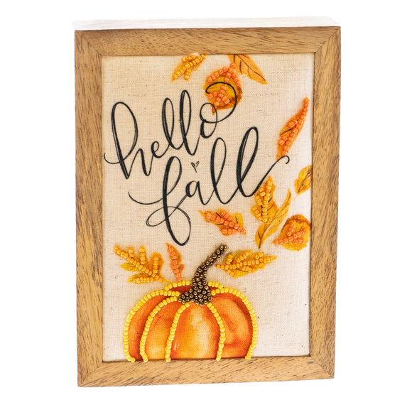 Fall Decor, HELLO FALL DECOR FRAME 1.3x7x5 IN