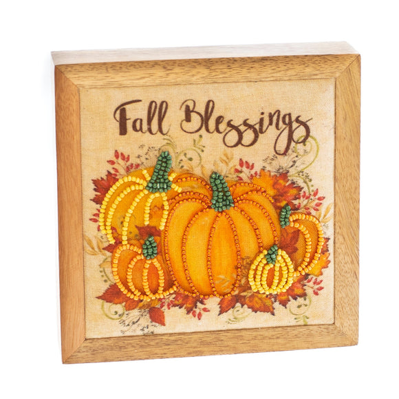 Fall Decor, FALL BLESSINGS FRAME 1.3x6x6 IN