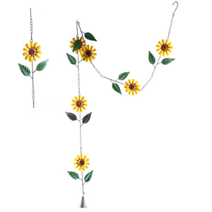 Garden Decor, SUNFLOWER RAIN CHAIN 1x5.75x81 IN