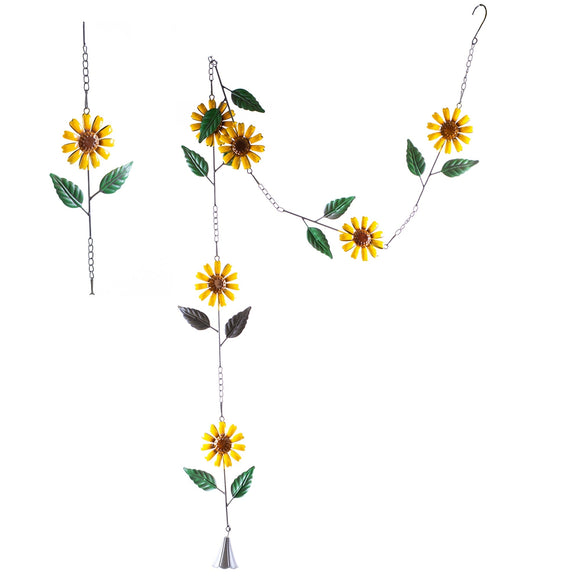 Garden Decor, SUNFLOWER RAIN CHAIN 1x5.75x81 IN