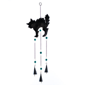 Halloween Decor, CAT WINDCHIME 1x8x22 IN