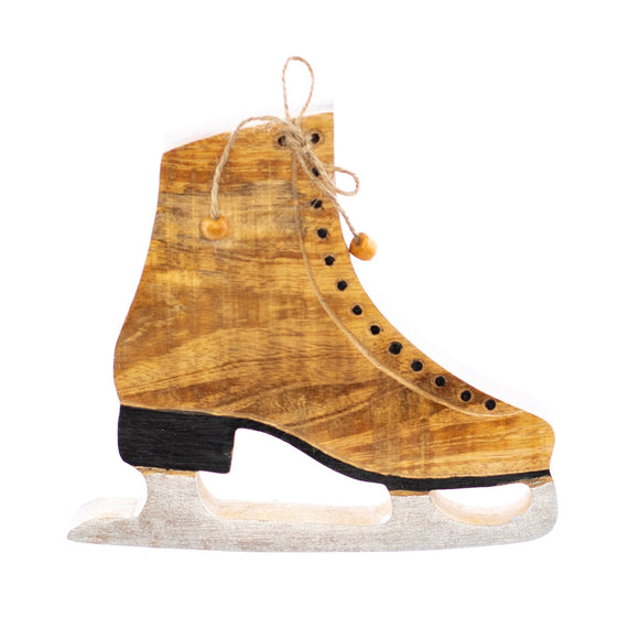 Christmas Decor, MANGO WOOD SKATE 1x6.3x6.7 IN