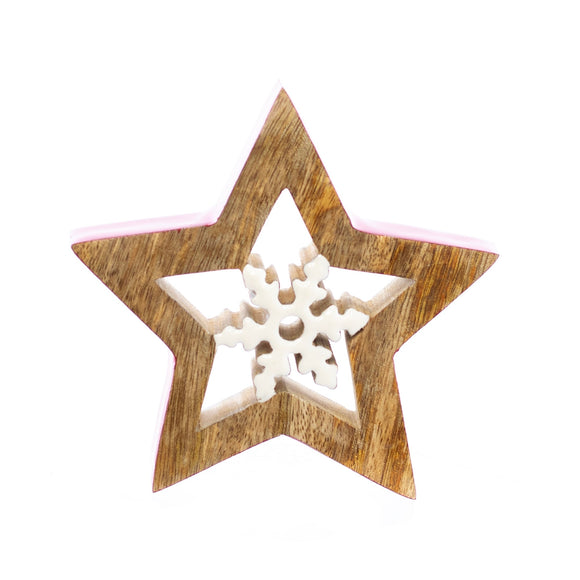 Christmas Decor, STAR SNOWFLAKE SM 1x5.1x5.1 IN