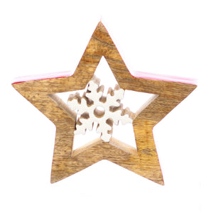 Christmas Decor, STAR SNOWFLAKE MD 1x6.3x6.3 IN