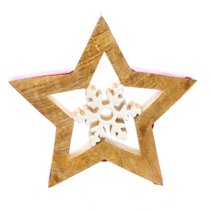 Christmas Decor, STAR SNOWFLAKE LG 1x7.9x7.9 IN