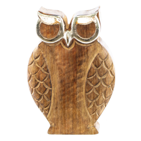 Everyday Home Decor, WOODEN OWL 1.5x5.5x8 IN