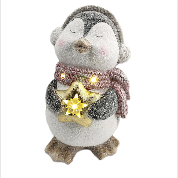 Christmas Decor, Manganese Pauly The Penguin Light 7.3X8.3X13.2 In