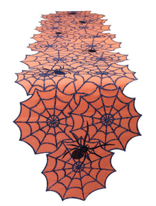 Halloween Decor, TABLE RUNNER CUT SPIDER WEB 0.5x14x70 IN