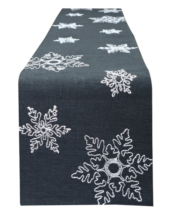 Christmas Decor, Table Runner Silly Snowflakes 0.5X14.70X In