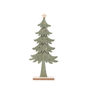 Christmas Decor, FELT TREE MD 2x7.5x16.1 IN