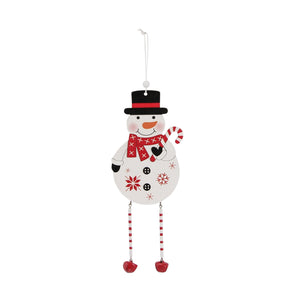 Christmas Ornaments, SILLY SNOWMAN ORN 0.2x3.7x10.6 IN