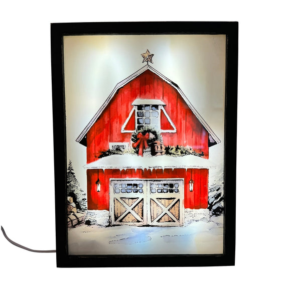 Christmas Decor, House Light Box 8In Height