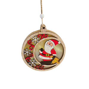 Christmas Ornaments, SANTA ORNAMENT LIGHT 1x4.3x4.8 IN