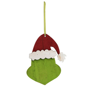 Christmas Ornaments, GREENY SANTA HAT ORN 0.8x6.4x8 IN