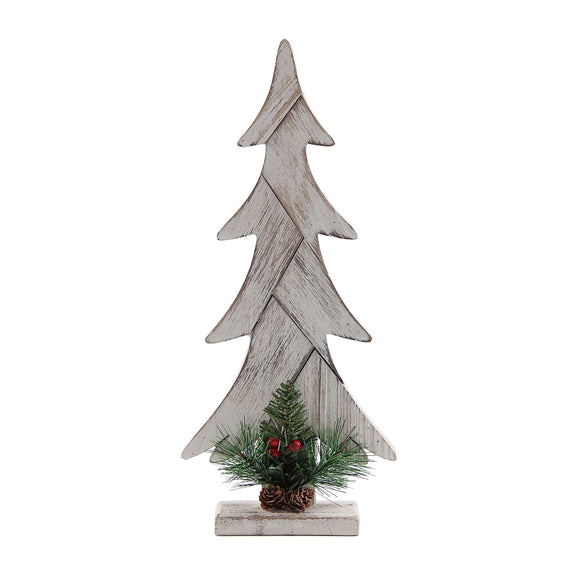 Christmas Decor, WD PIECE TREE MD 2.4x7.6x16.8 IN