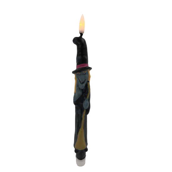 Halloween Decor, WITCH TAPER CANDLE BATT. OPERATED 1.2x1.2x11.4 IN