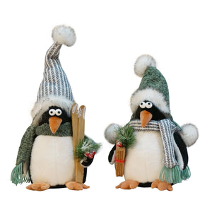 Christmas Plush, PENNY THE PENGUIN SITTING (2) 7.1x8.7x20.1 IN