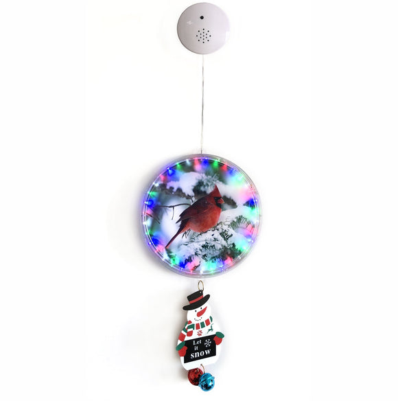 Christmas Home Decor, MUSICAL LIGHT CARDINAL 7.5x7.5x24.5 IN