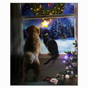 LED Lighted Canvas Wall Art, Home Decor Light up Picture with Timer,DO YOU SEE WHAT I SEE