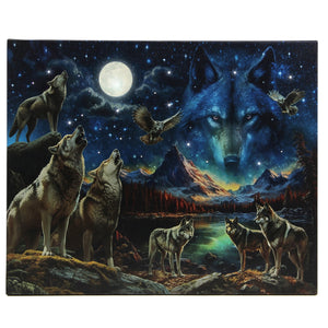 LED Lighted Canvas Wall Art, Home Decor Light up Picture with Timer,HOWLING GOOD TIME