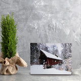 Table-top canvas picture with optical fiber lights，best  Christmas gift