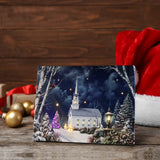 Table-top canvas picture with LED & optical fiber Christmas gift