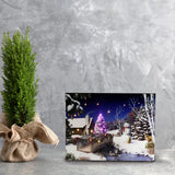 Table-top canvas picture with LED & optical fiber，best  Christmas gift