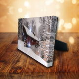 Table-top canvas picture with optical fiber lights，best  Christmas gift