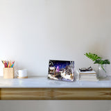 Table-top canvas picture with LED & optical fiber，best  Christmas gift