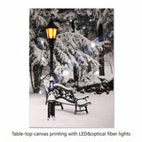 Table-top canvas picture with LED & optical fiber Christmas gift