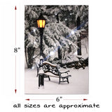 Table-top canvas picture with LED & optical fiber Christmas gift