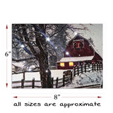 Table-top canvas picture with LED & optical fiber Christmas gift