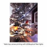 Table-top canvas picture with LED & optical fiber