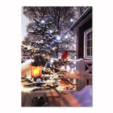 Table-top canvas picture with LED & optical fiber